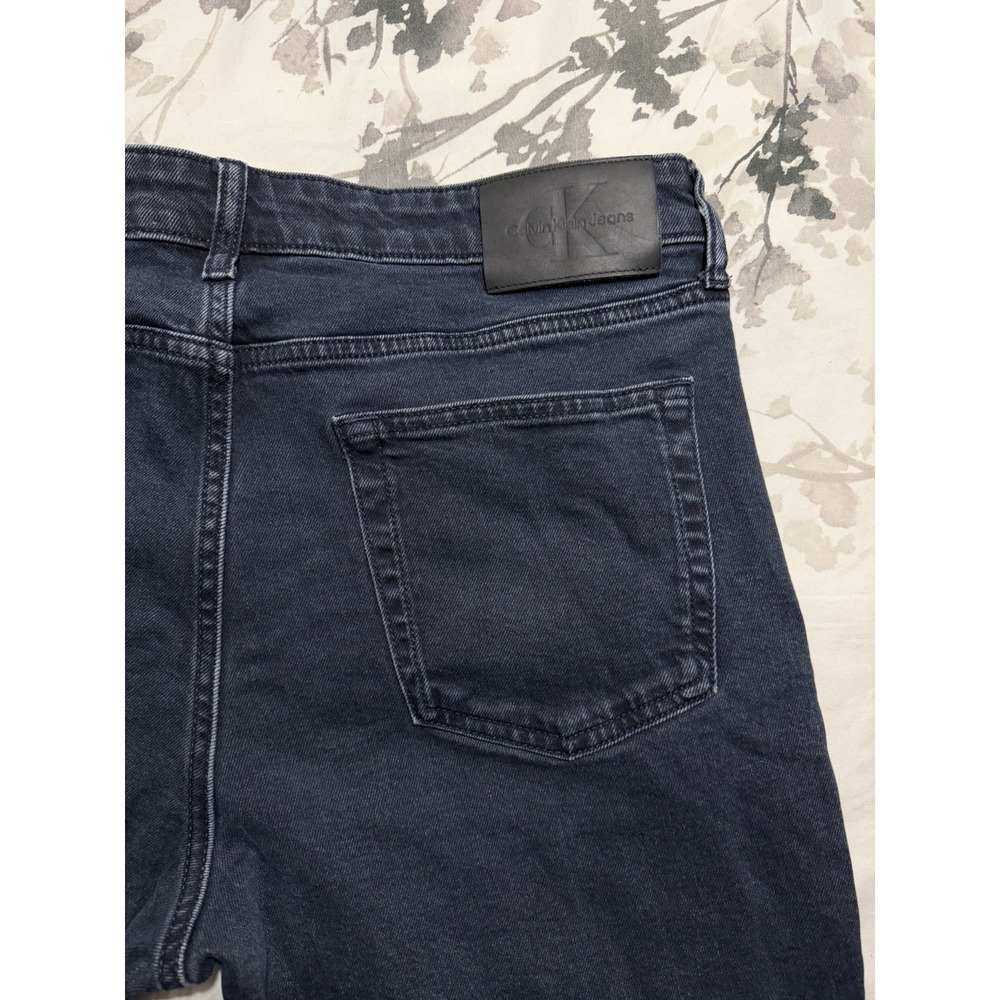 Calvin Klein Slim Fit Jeans Dark Navy Wash Men's Stretch Denim Pants 36 x 30